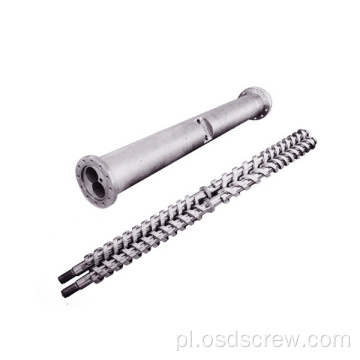 Tornillo gemello paralelo y cilindro para maquina de extrusion de perfiles de tuberia de PVC Bausano MD125 / 30 PLUS